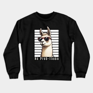 No Prob-llama Cool LLama Crewneck Sweatshirt